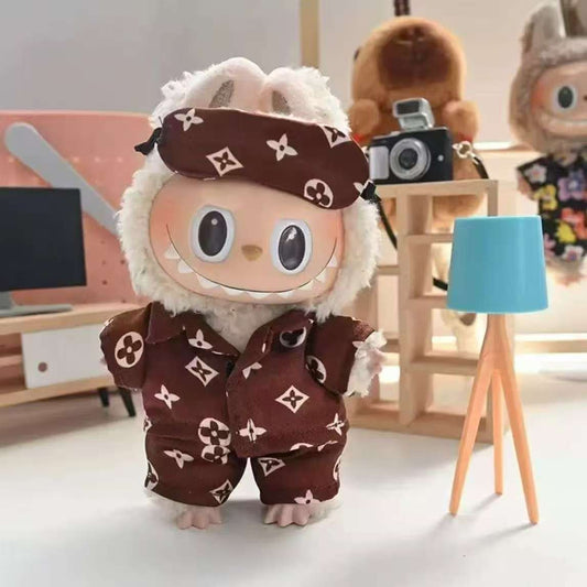 Cute Brown Plush PJs Set